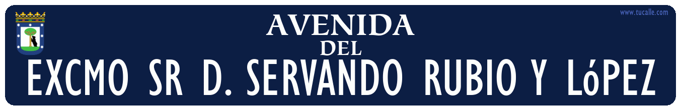 cartel_de_avenida-del-Excmo Sr D. Servando Rubio y López_en_madrid_antiguo